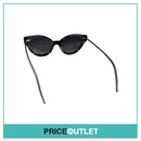 Blue Tortoiseshell Effect Sunglasses With Grey Leather Arms