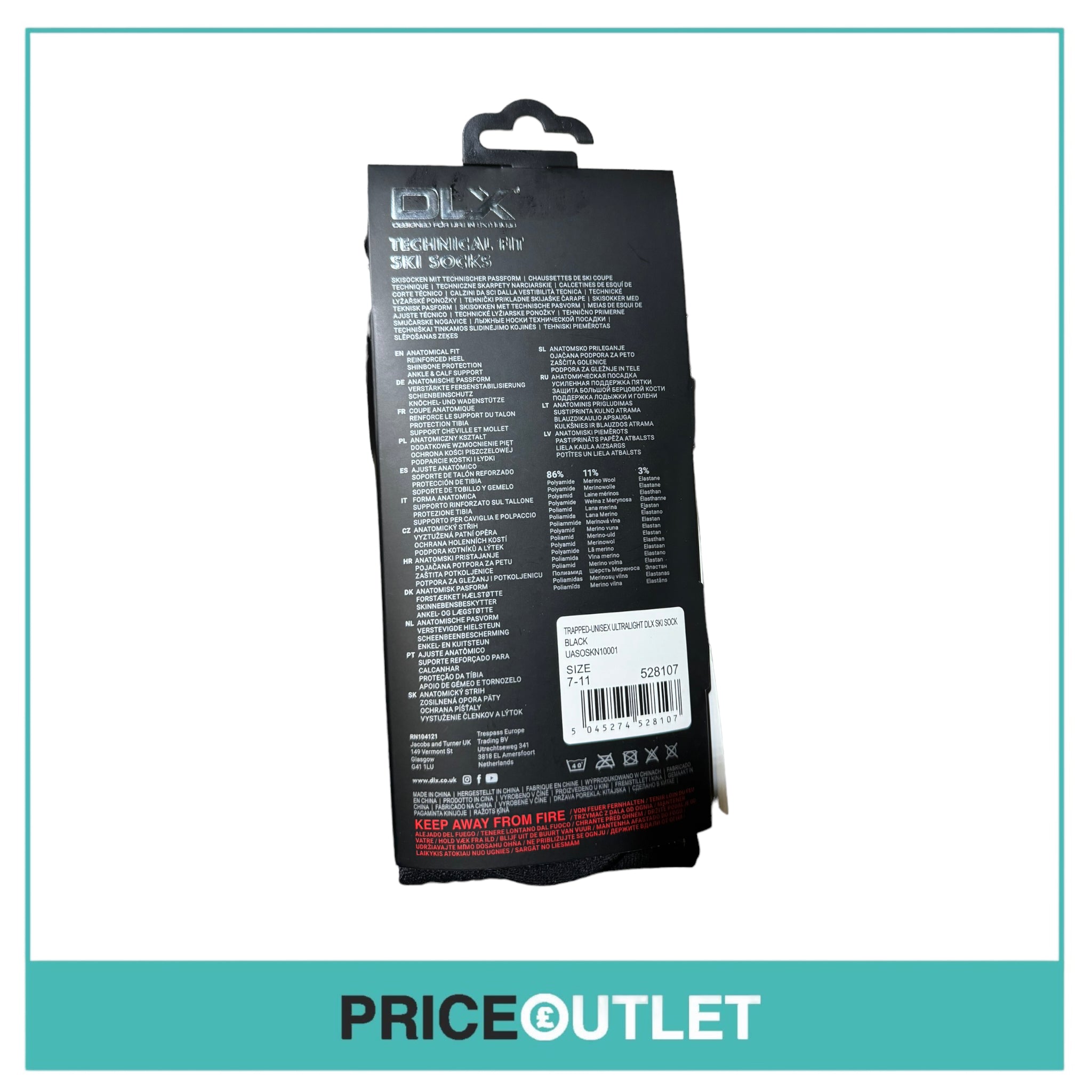 DLX Technical Fit Ski Socks - BRAND NEW IN PACKAGING