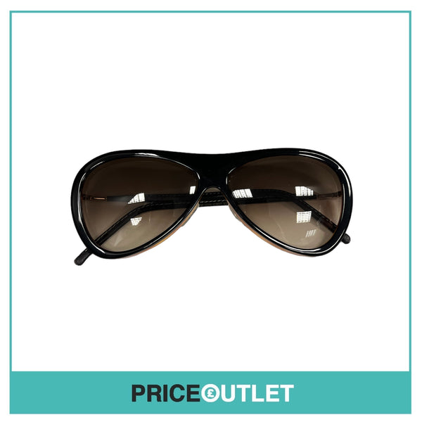 Black and Brown Sunglasses With Gold Details
