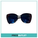 Blue Sunglasses with Animal Print Detail