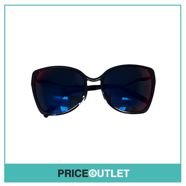 Blue Sunglasses with Animal Print Detail