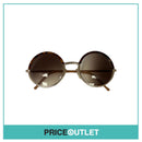 Round Sunglasses With Tortoiseshell Print & Gold Detail