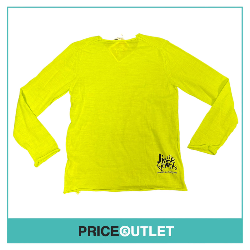 Comme des Garçons Jingle Flowers - Mens Yellow Jumper - Size L - BRAND NEW WITH TAGS