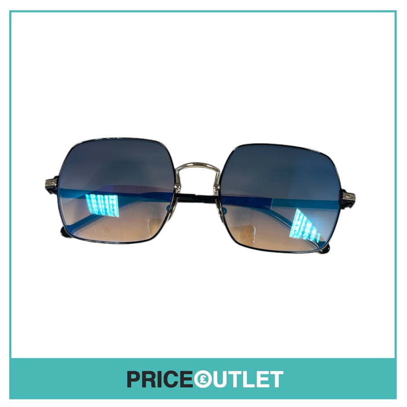 Blue Lens Sunglasses With A Black & Silver Frame RRP £325