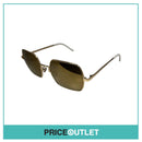 Gold Frame Sunglasses With Reflective Lens RRP £325