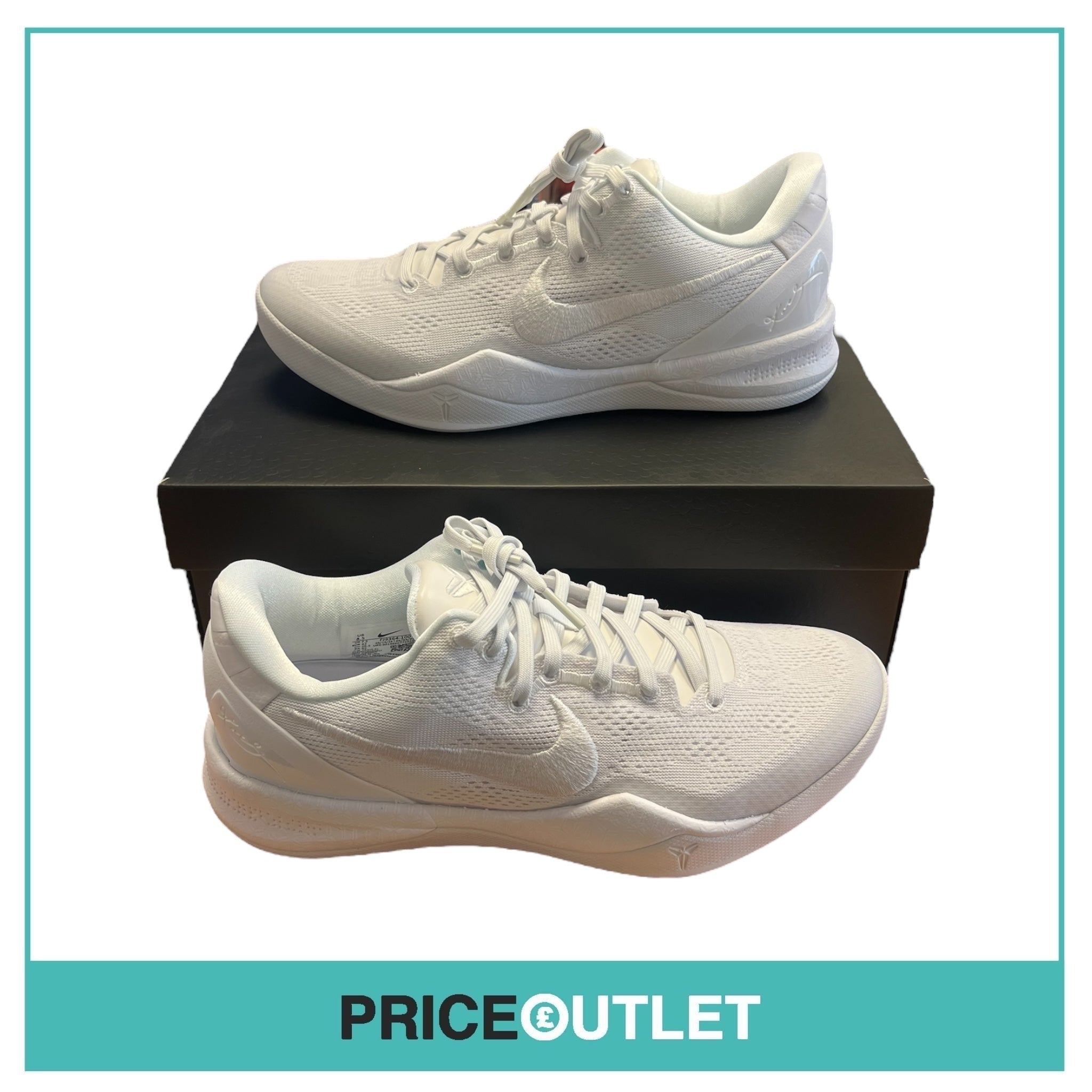 Nike - Kobe VIII Protro - White - Size UK 7.5 - BRAND NEW