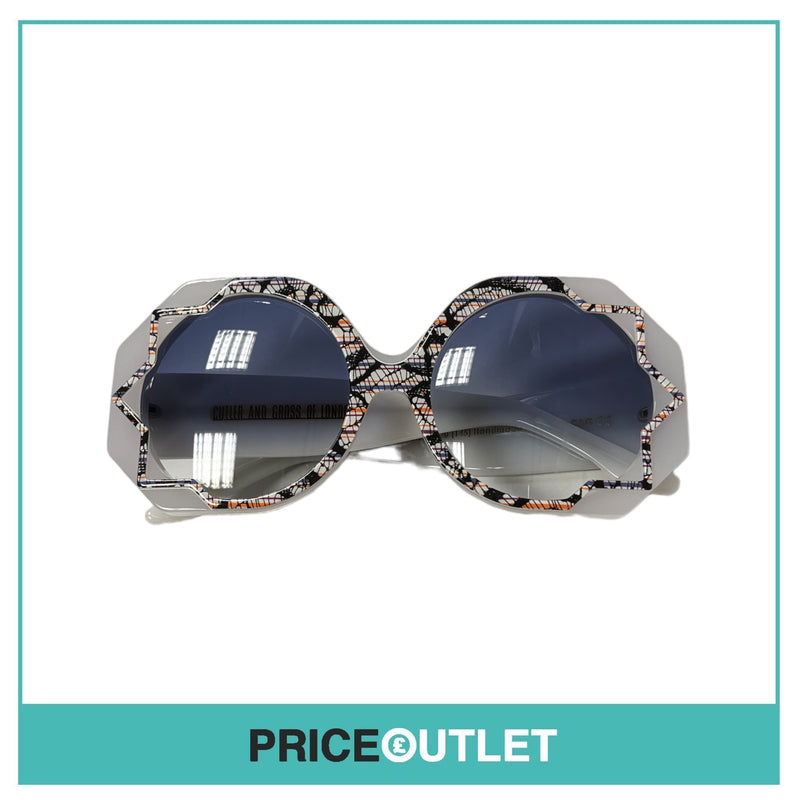 Cutler & Gross - Black & Orange Patterned Sunglasses RRP £325