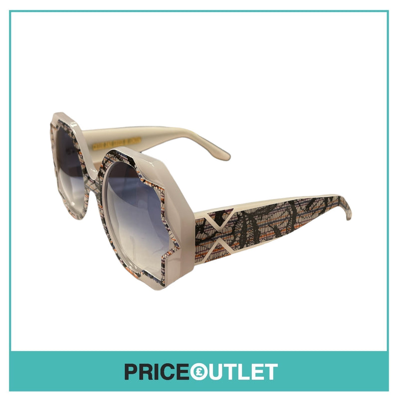 Cutler & Gross - Black & Orange Patterned Sunglasses RRP £325
