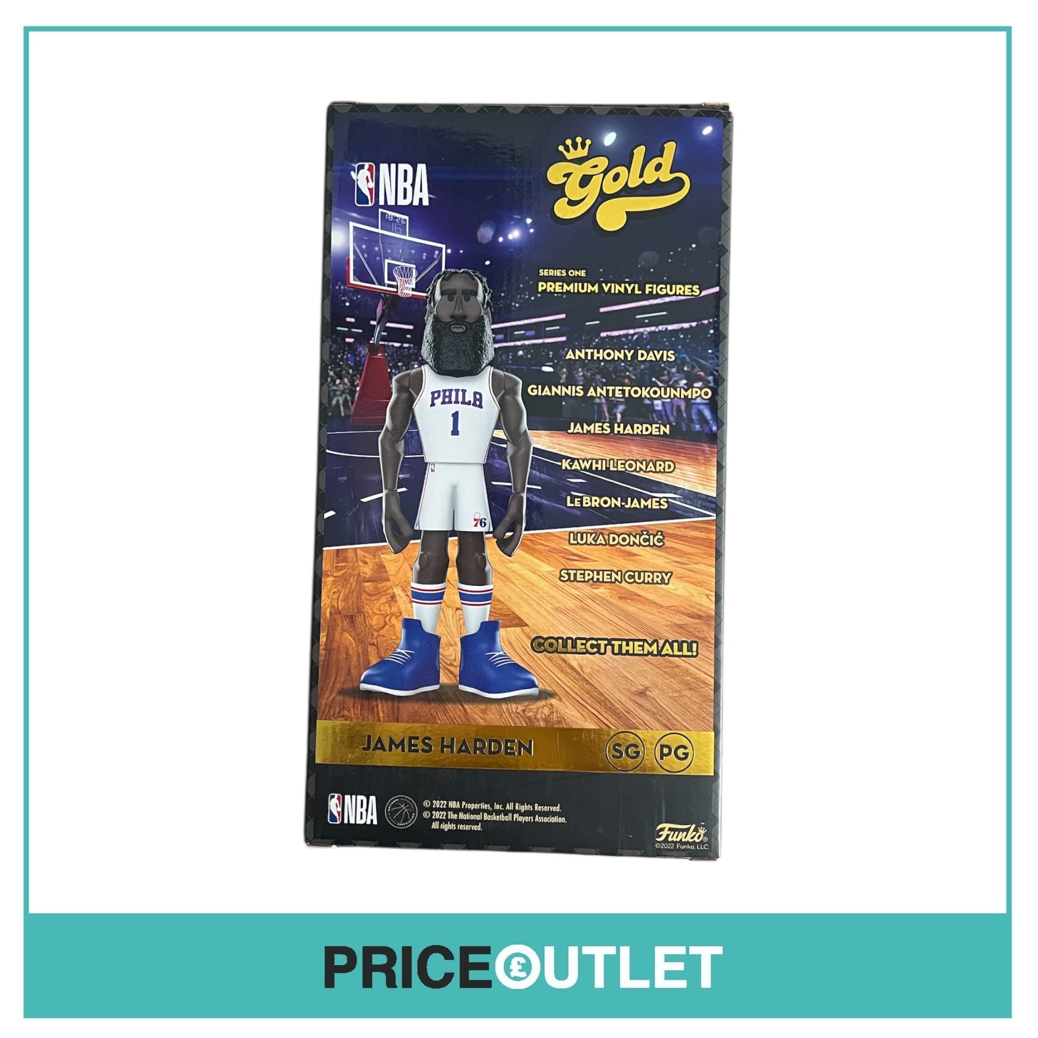 Funko Gold - James Harden CHASE (Blue Jersey) - 12" Premium Vinyl Figure - Brand New Sealed (Slight Damage)