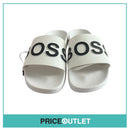 Hugo Boss - Boss White Logo Sliders - Size UK 8 - BRAND NEW WITH TAGS (Slight Damage)