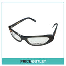 Clear Lens Curved Black Patterned Glasses RRP £325