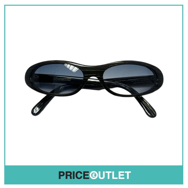 Black Patterned Curved Sunglasses RRP £325