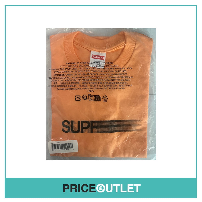 Supreme - Motion Logo Tee In Orange - Size S - BRAND NEW & SEALED