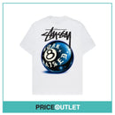 Stussy x BXR - 8 Balls Tee In White - Size M - BRAND NEW & SEALED