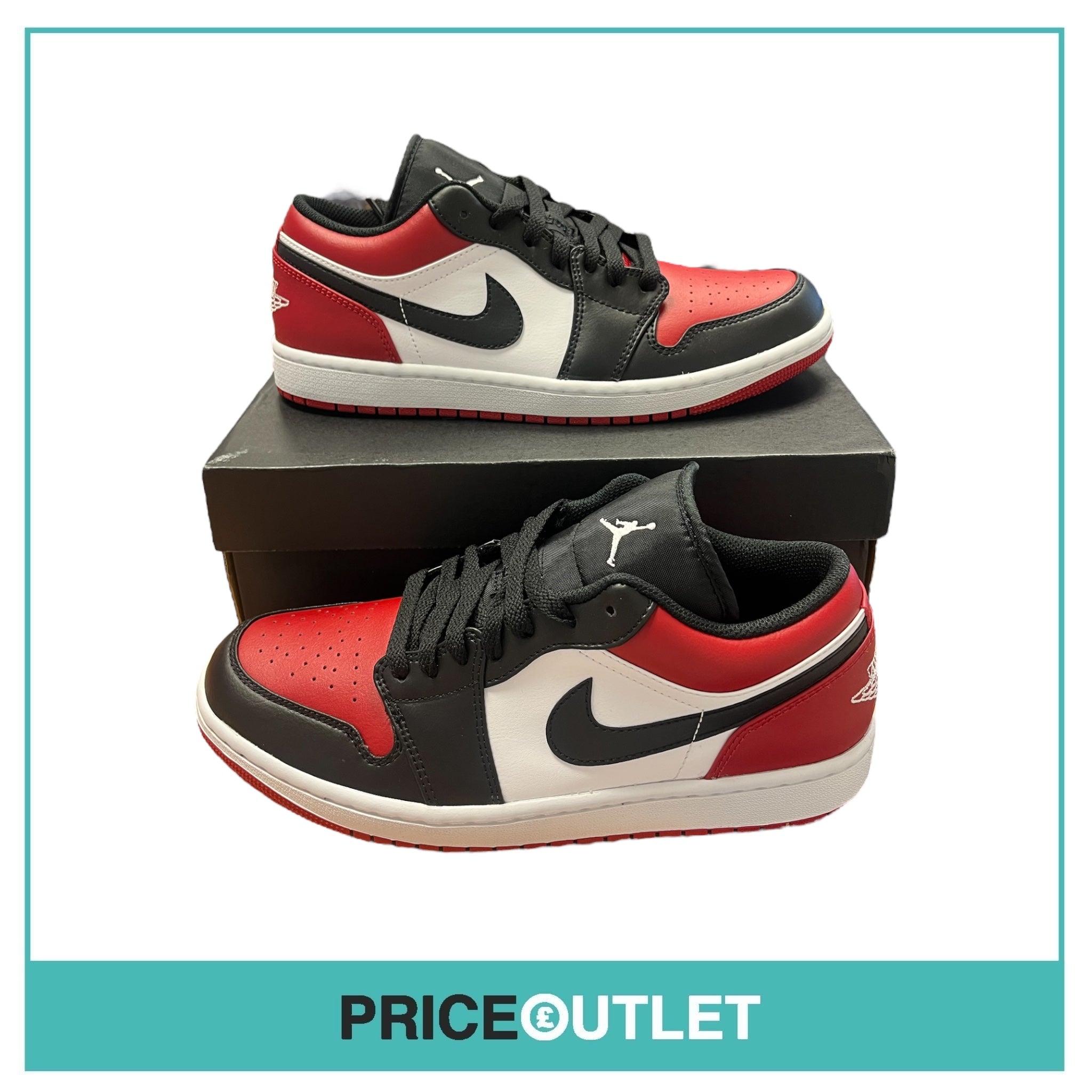 Nike - Air Jordan 1 Low 'Bred Toe' - UK 7.5 - BRAND NEW WITH BOX (Slight Damage)
