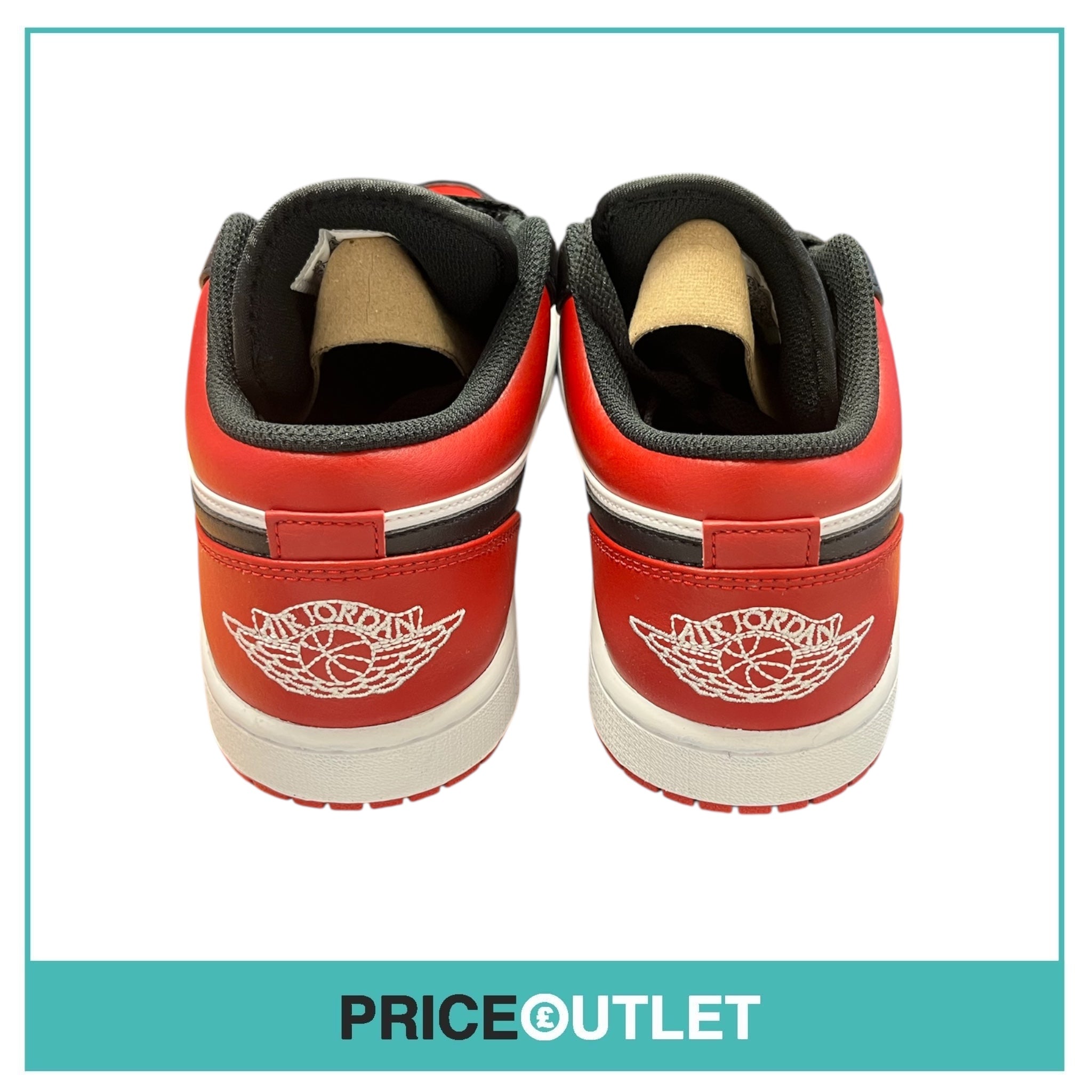 Nike - Air Jordan 1 Low 'Bred Toe' - UK 7.5 - BRAND NEW WITH BOX (Slight Damage)