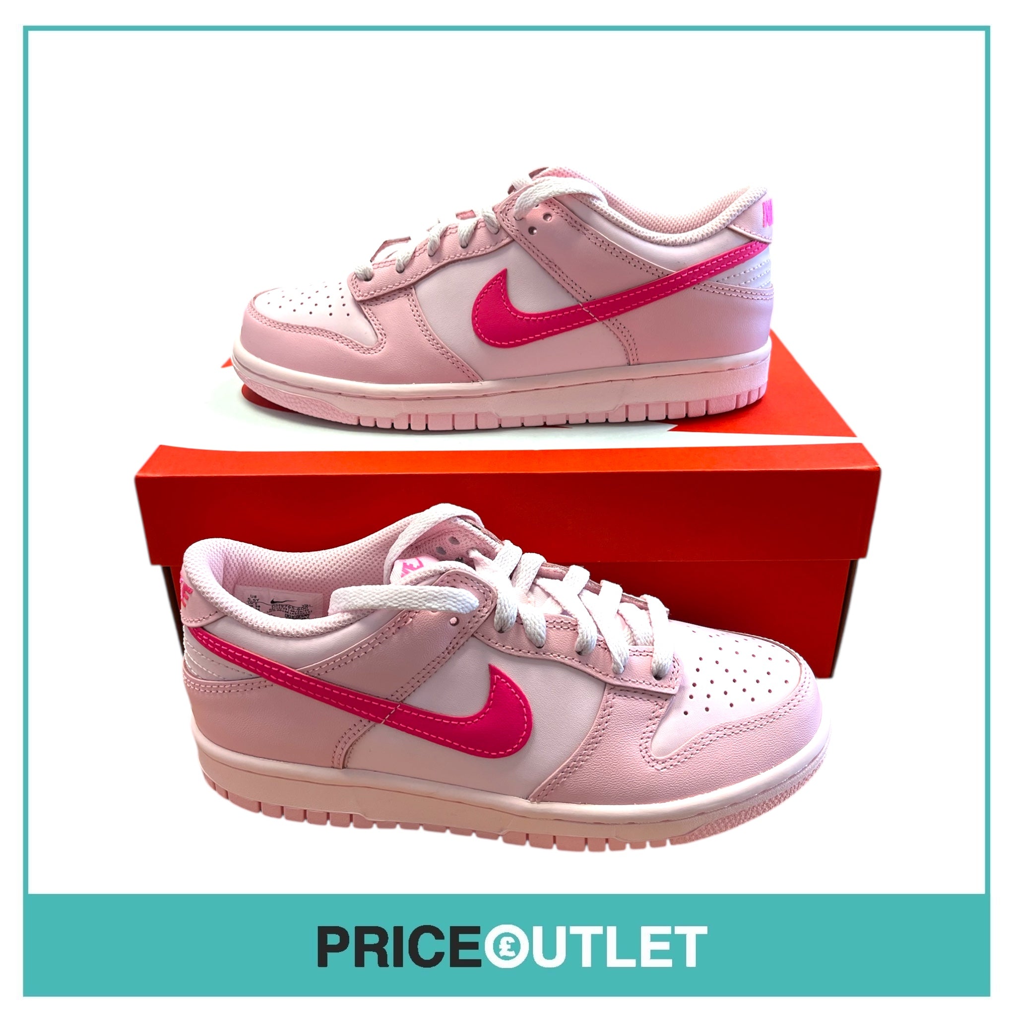 Nike - Dunk Low (GS) - Med Soft Pink - Size UK 5 - BRAND NEW WITH BOX