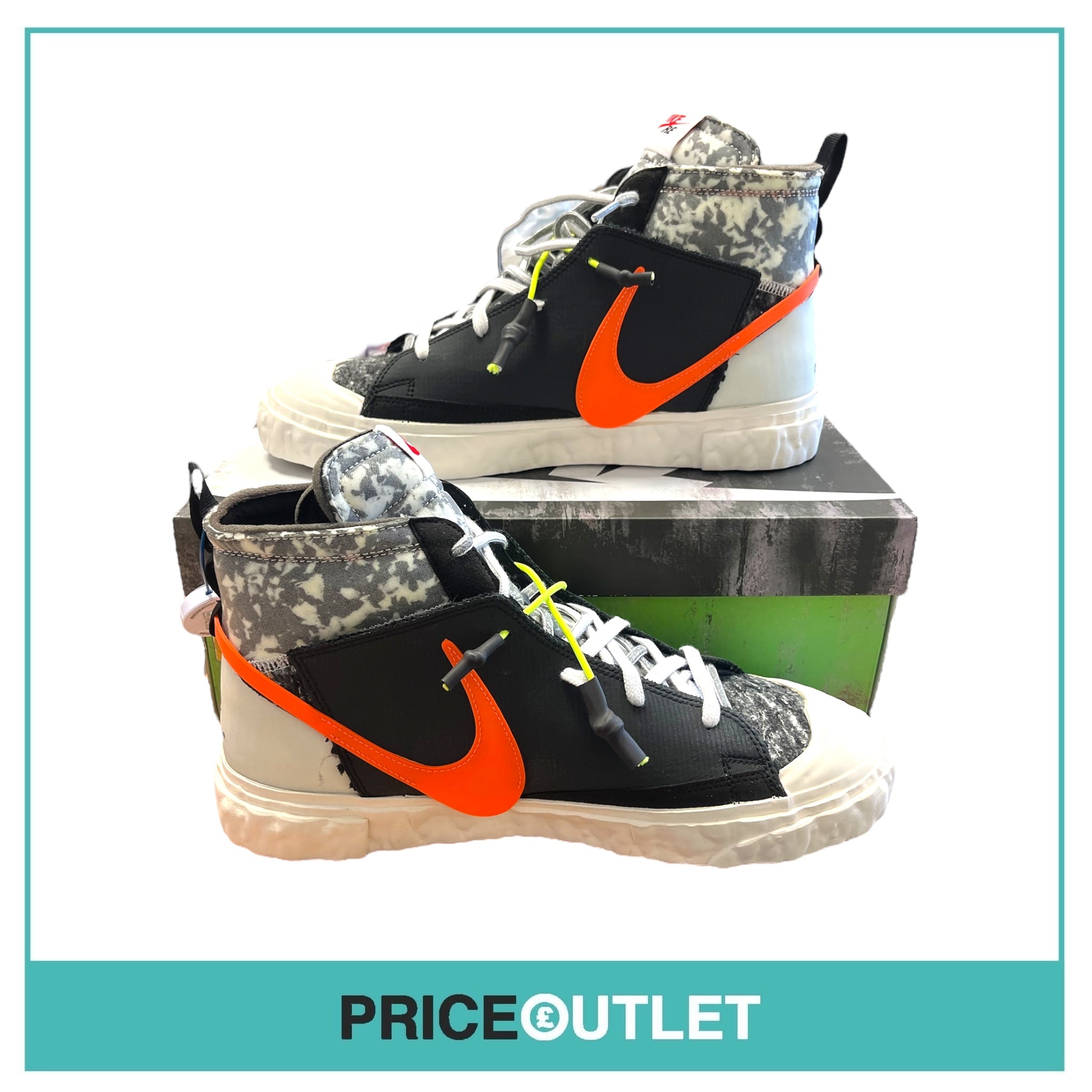 Nike - Blazer Mid Readymade - Total Orange/Vast Grey - Size UK 10 - BRAND NEW WITH BOX