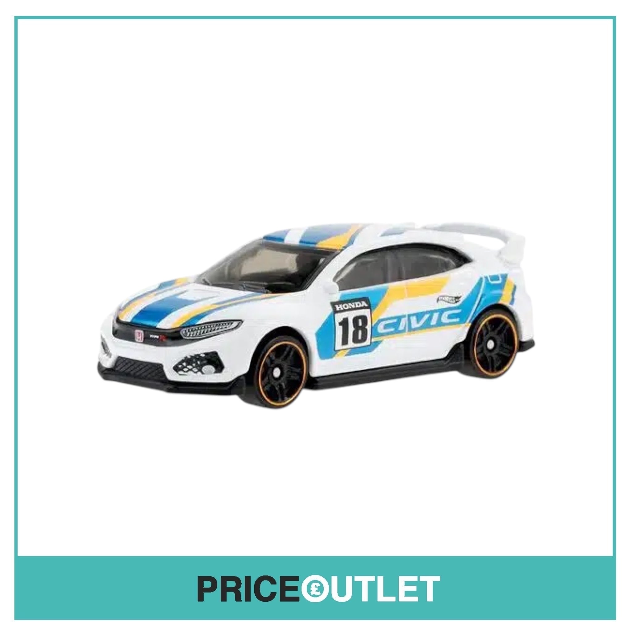Hot Wheels - 2018 Honda Civic Type R (Slight Damage)