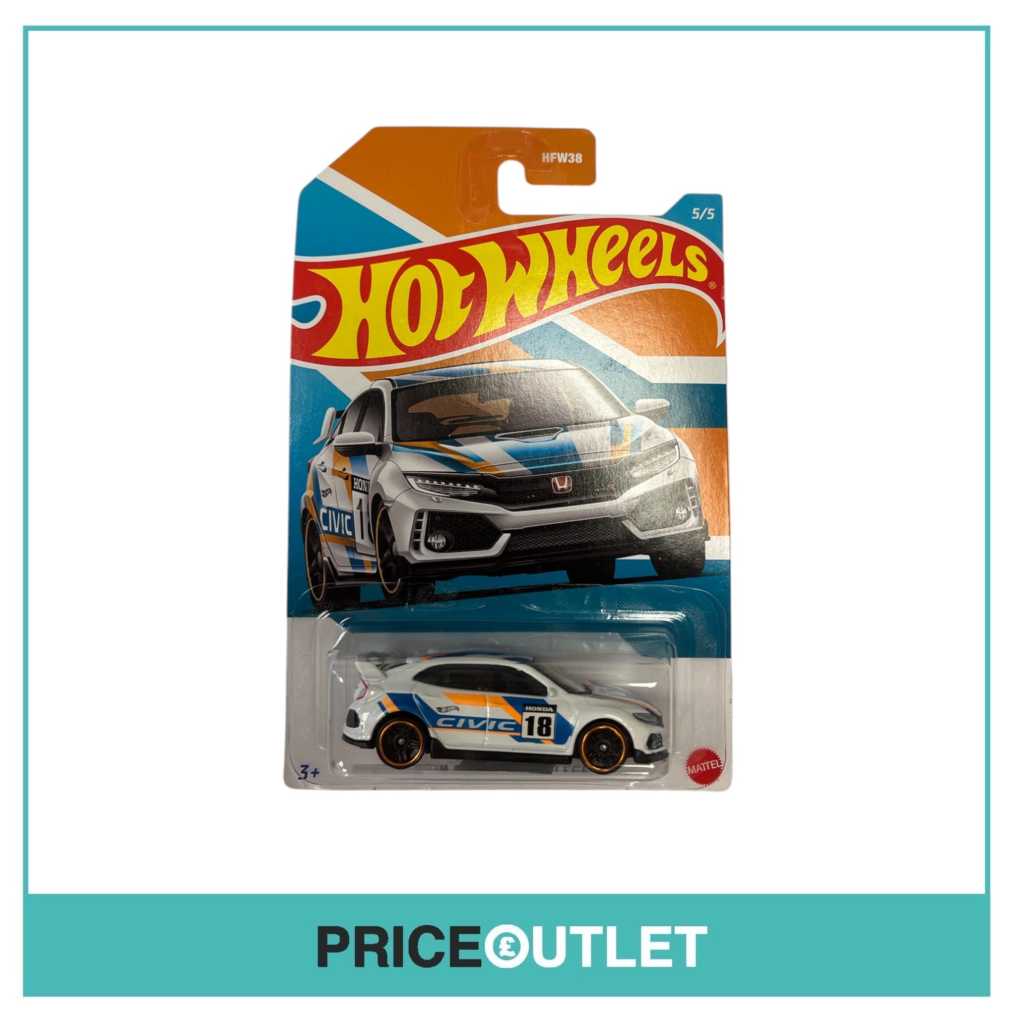 Hot Wheels - 2018 Honda Civic Type R (Slight Damage)