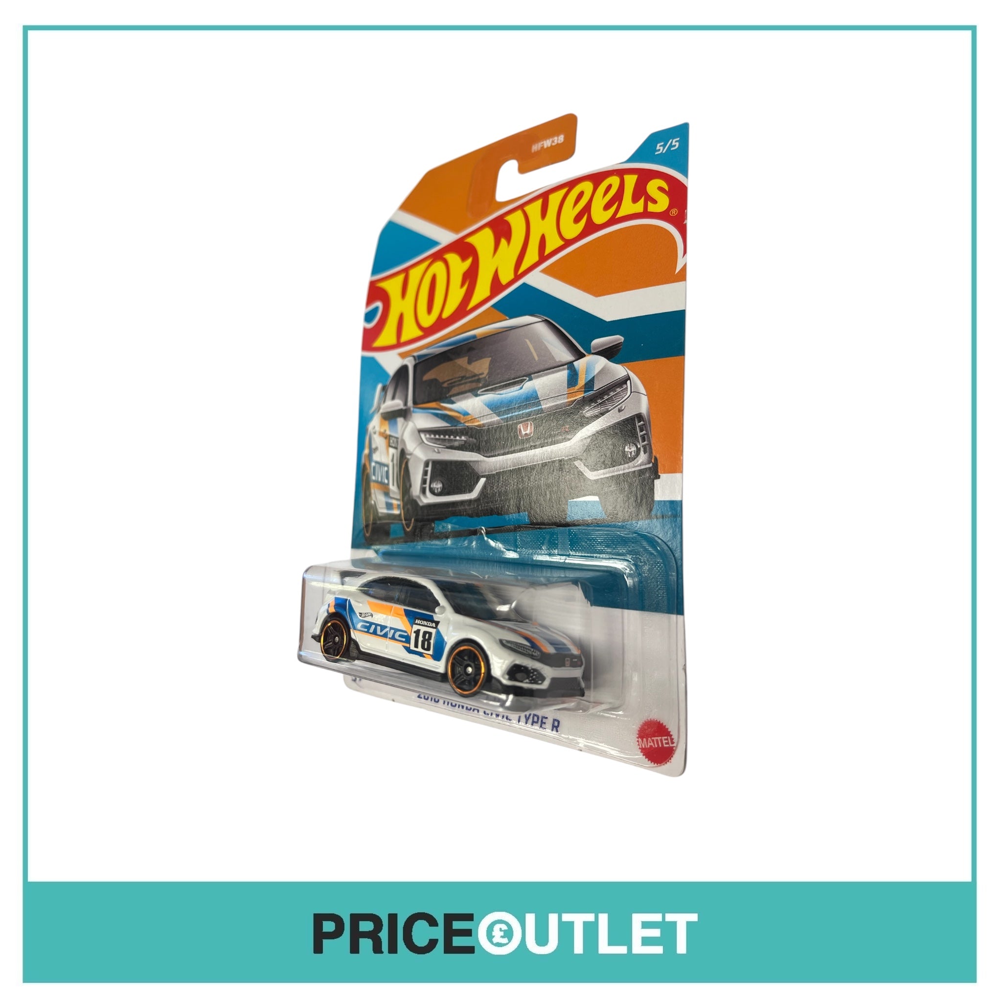 Hot Wheels - 2018 Honda Civic Type R (Slight Damage)