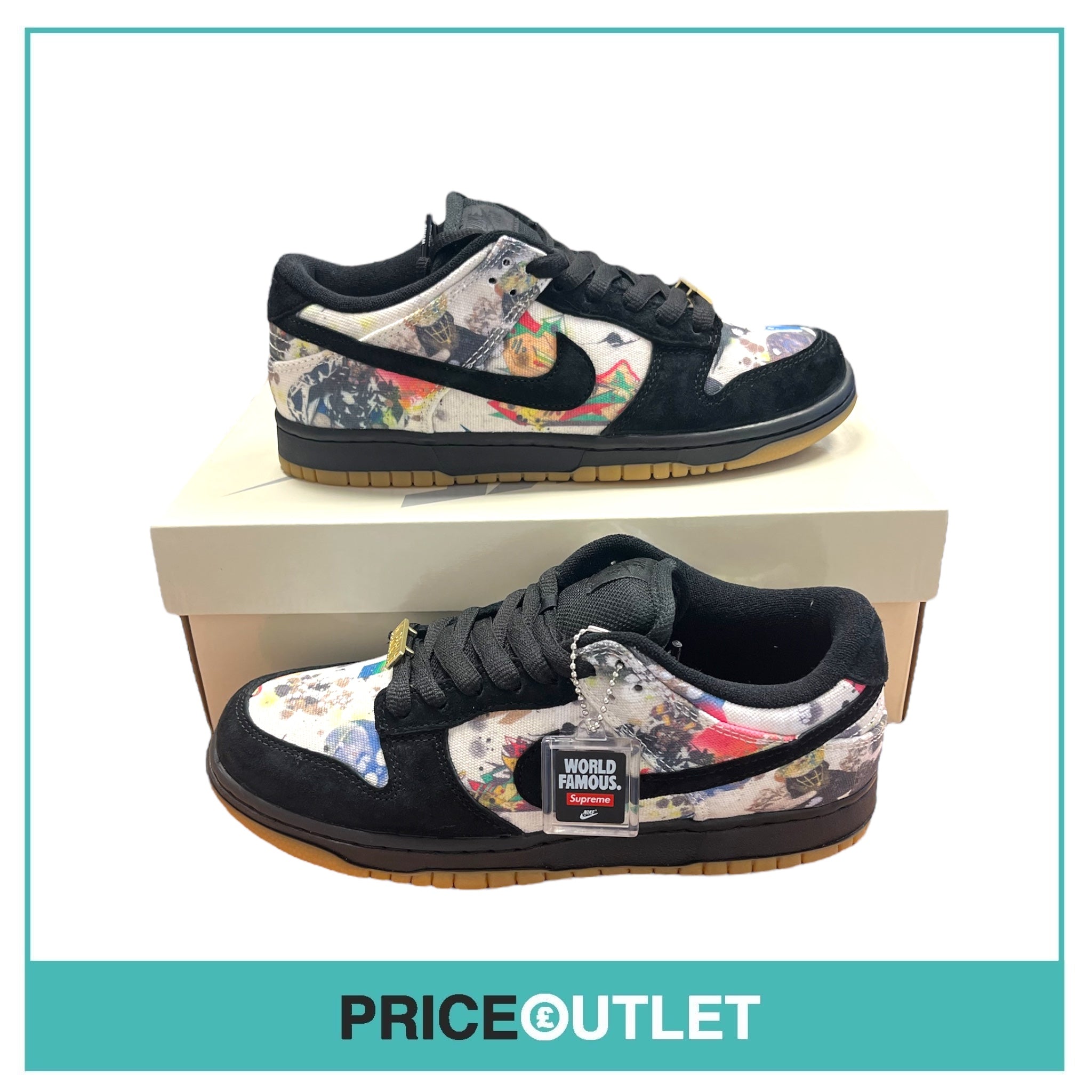 Nike - SB Dunk Low OG QS - FD8778 001 - Black & Multicolour - Size UK 5.5 - BRAND NEW WITH BOX