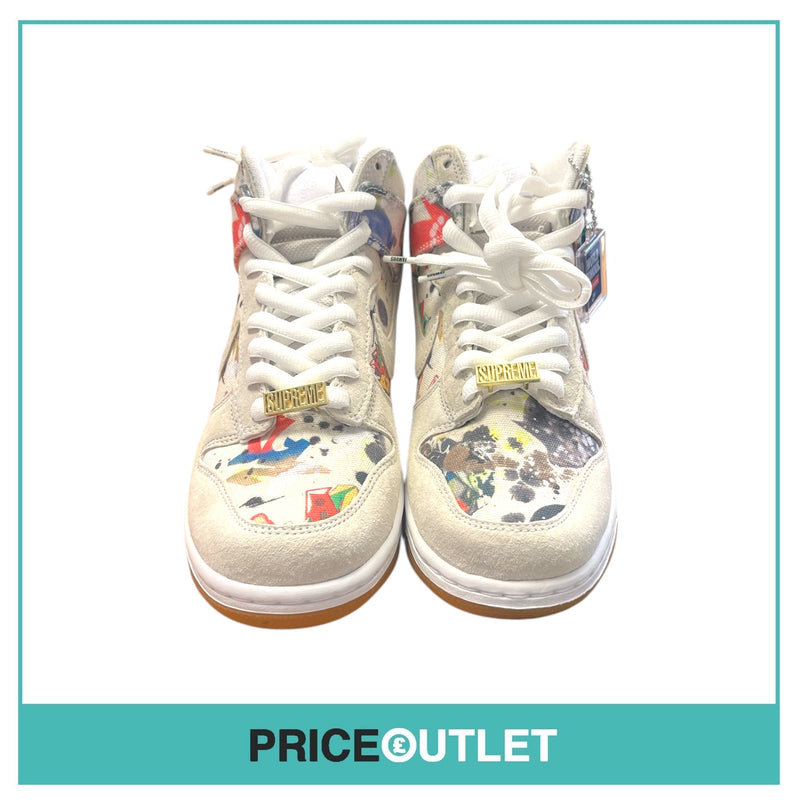 Nike - SB Dunk High OG QS - White & Multi Colour - FD8778 100 - Size UK 7.5 - BRAND NEW WITH BOX