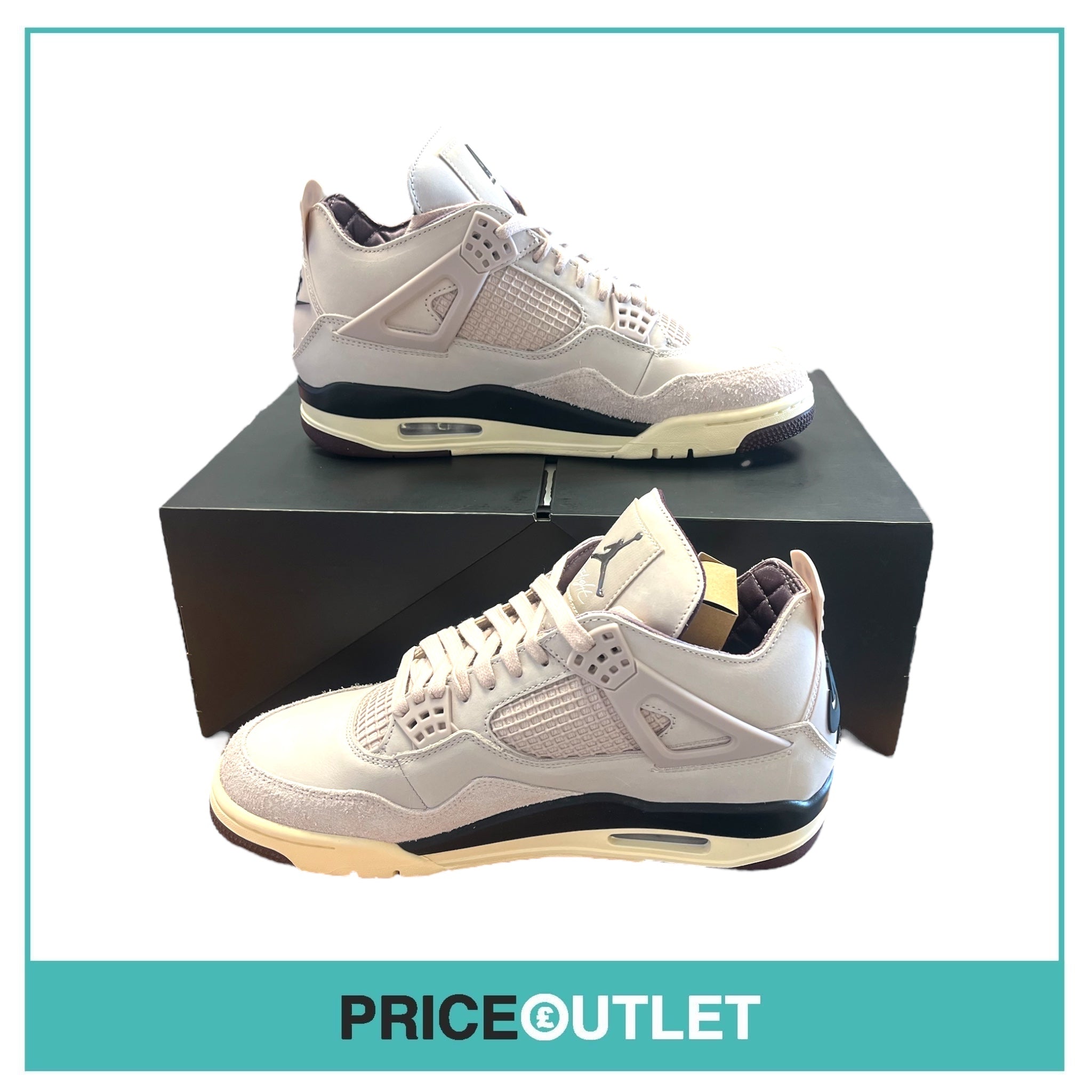 A Ma Maniére x Air Jordan 4 Retro OG SP Fossil Stone - UK 8.5 - BRAND NEW WITH BOX (Slight Damage)