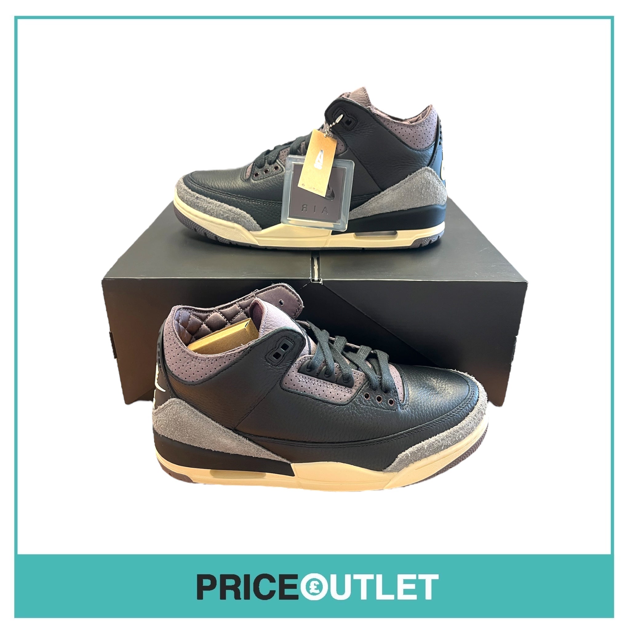 A Ma Maniére x Air Jordan 3 Black Flat Pewter - UK 7