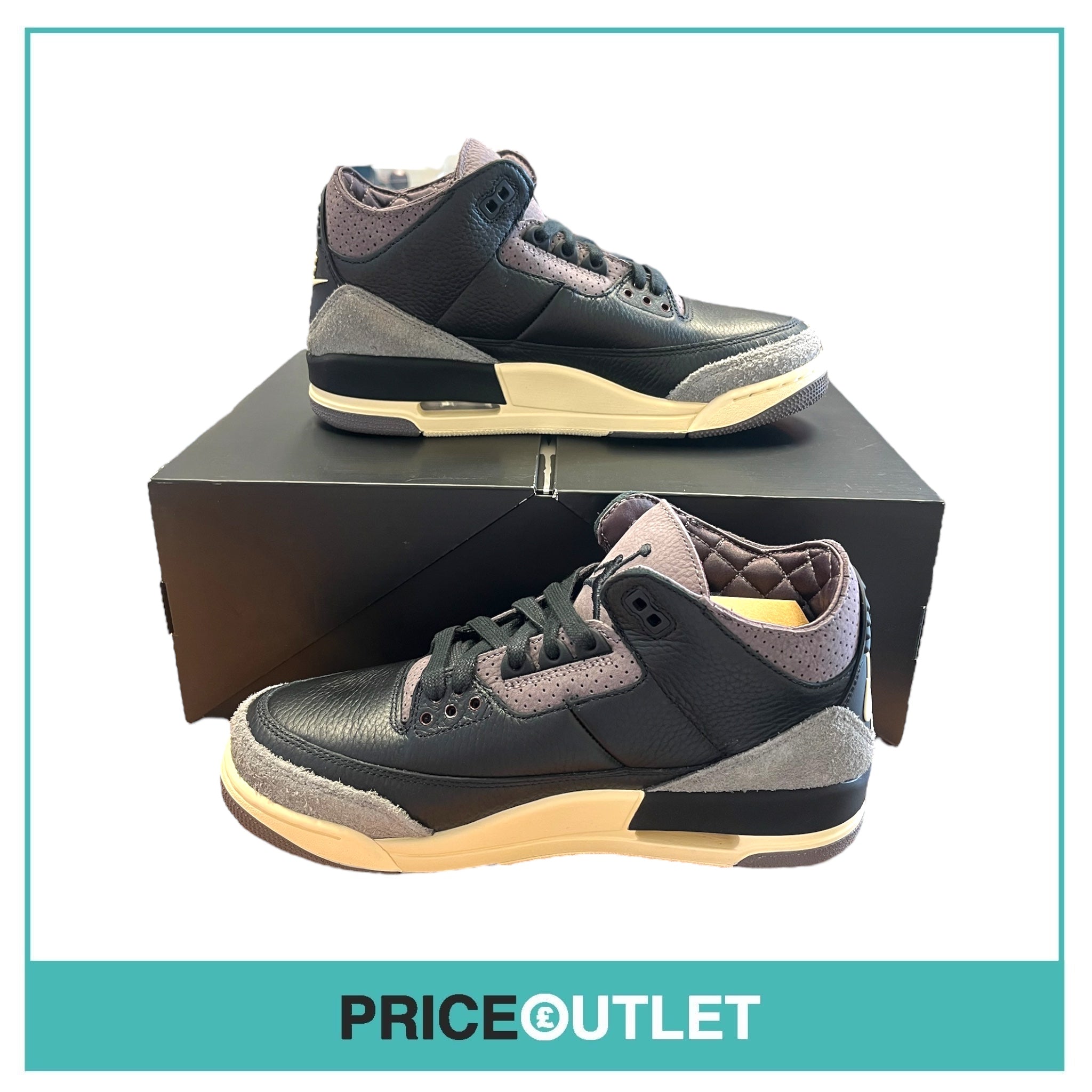 A Ma Maniére x Air Jordan 3 Black Flat Pewter - UK 7