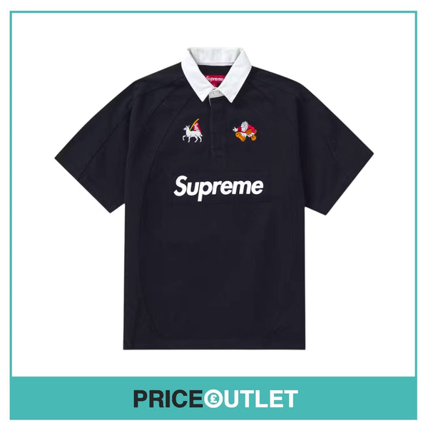 Supreme - Panel Rugby - SS24KN32 - Black - Size M - NEW WITHOUT TAGS