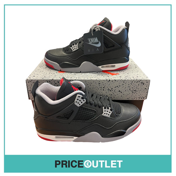 Nike - Air Jordan 4 Retro - Black, Fire Red & Cement Grey - Size UK 10 - BRAND NEW WITH BOX