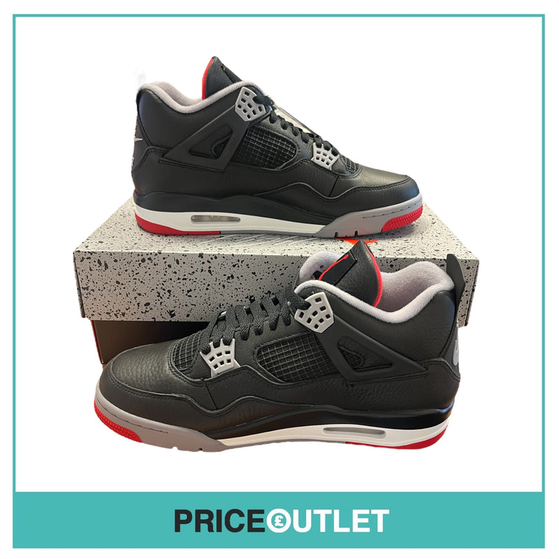 Nike - Air Jordan 4 Retro - Black, Fire Red & Cement Grey - Size UK 9 - BRAND NEW WITH BOX