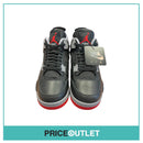 Nike - Air Jordan 4 Retro - Black, Fire Red & Cement Grey - Size UK 8 - BRAND NEW WITH BOX