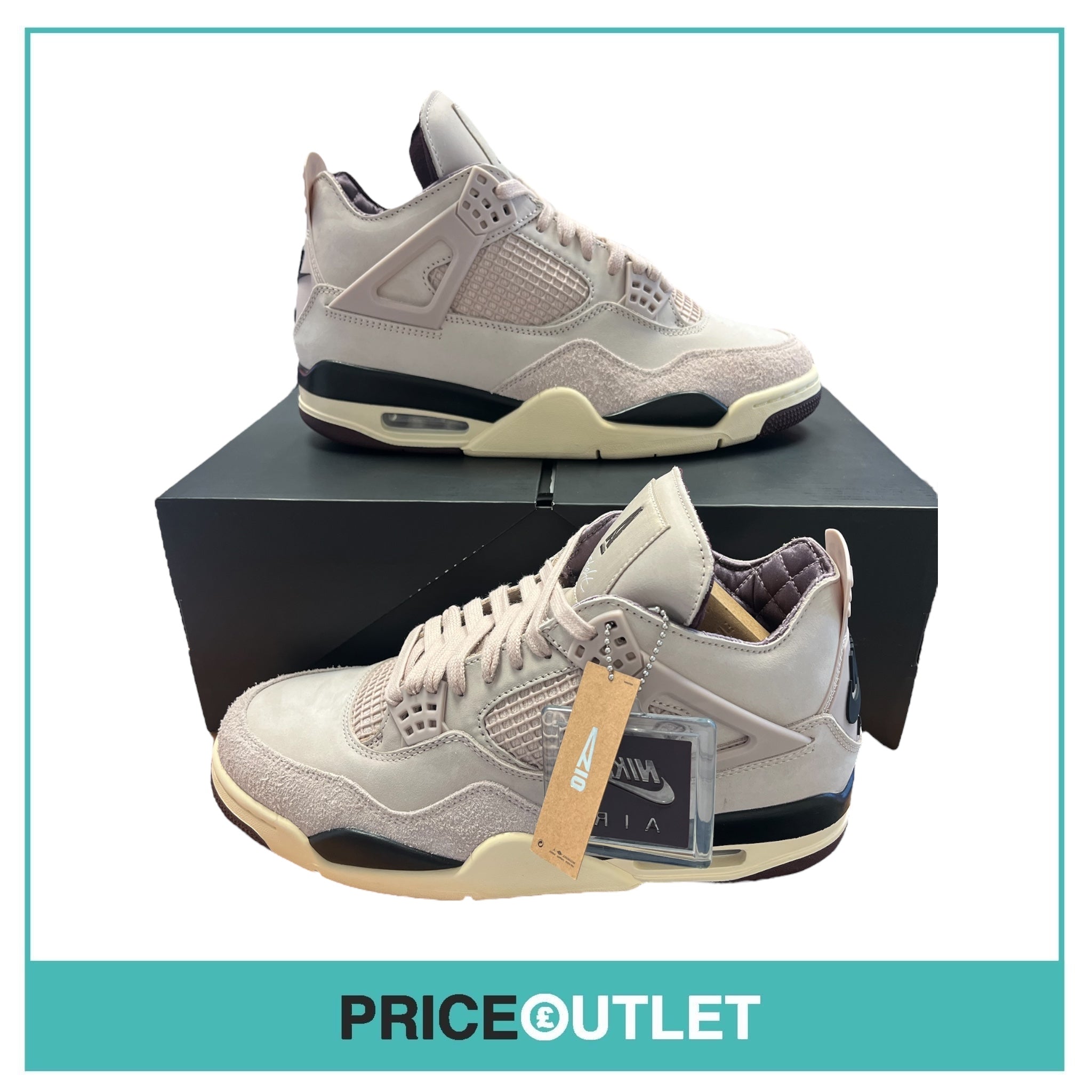 A Ma Maniére x Air Jordan 4 Retro OG SP Fossil Stone - UK 8 - BRAND NEW WITH BOX