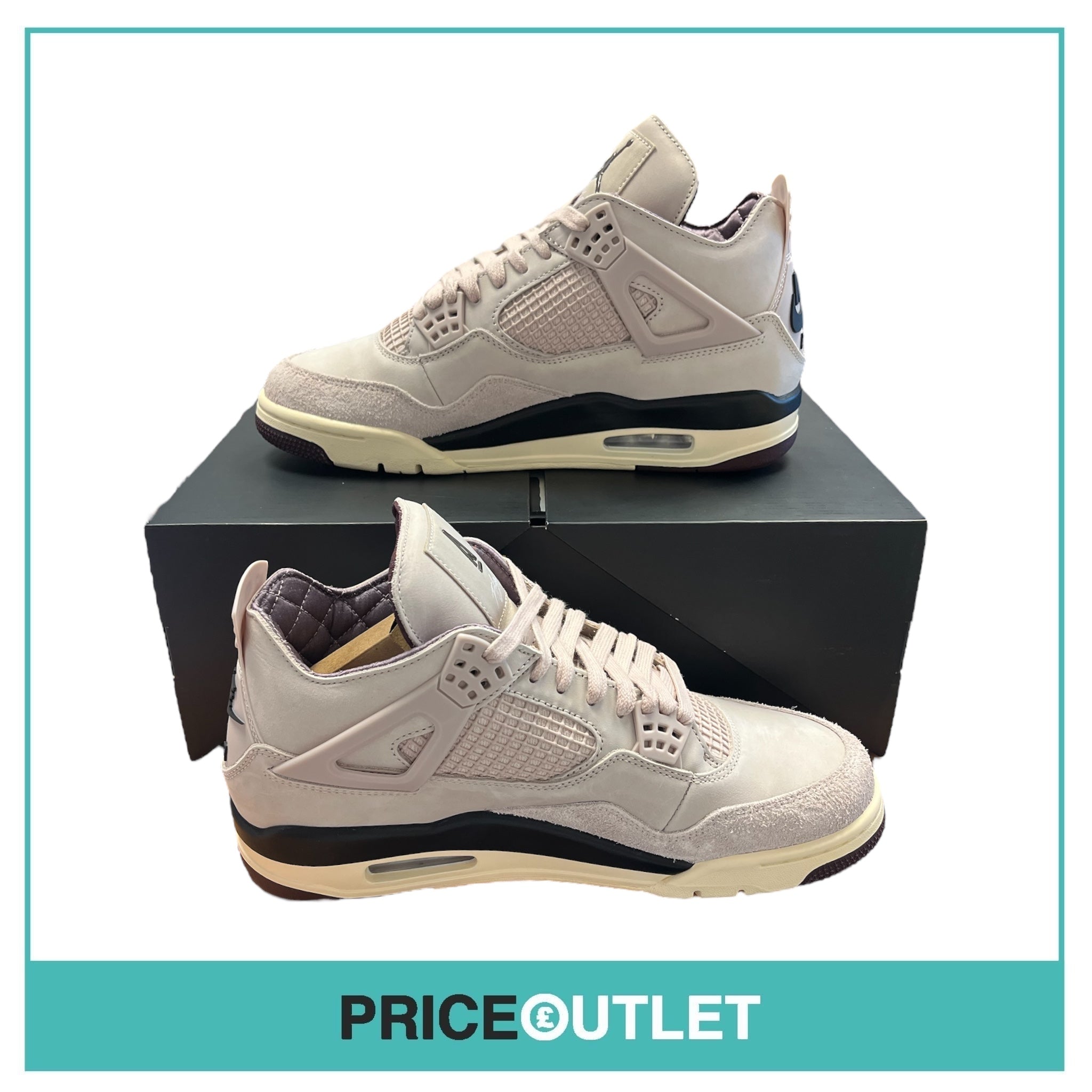 A Ma Maniére x Air Jordan 4 Retro OG SP Fossil Stone - UK 8 - BRAND NEW WITH BOX