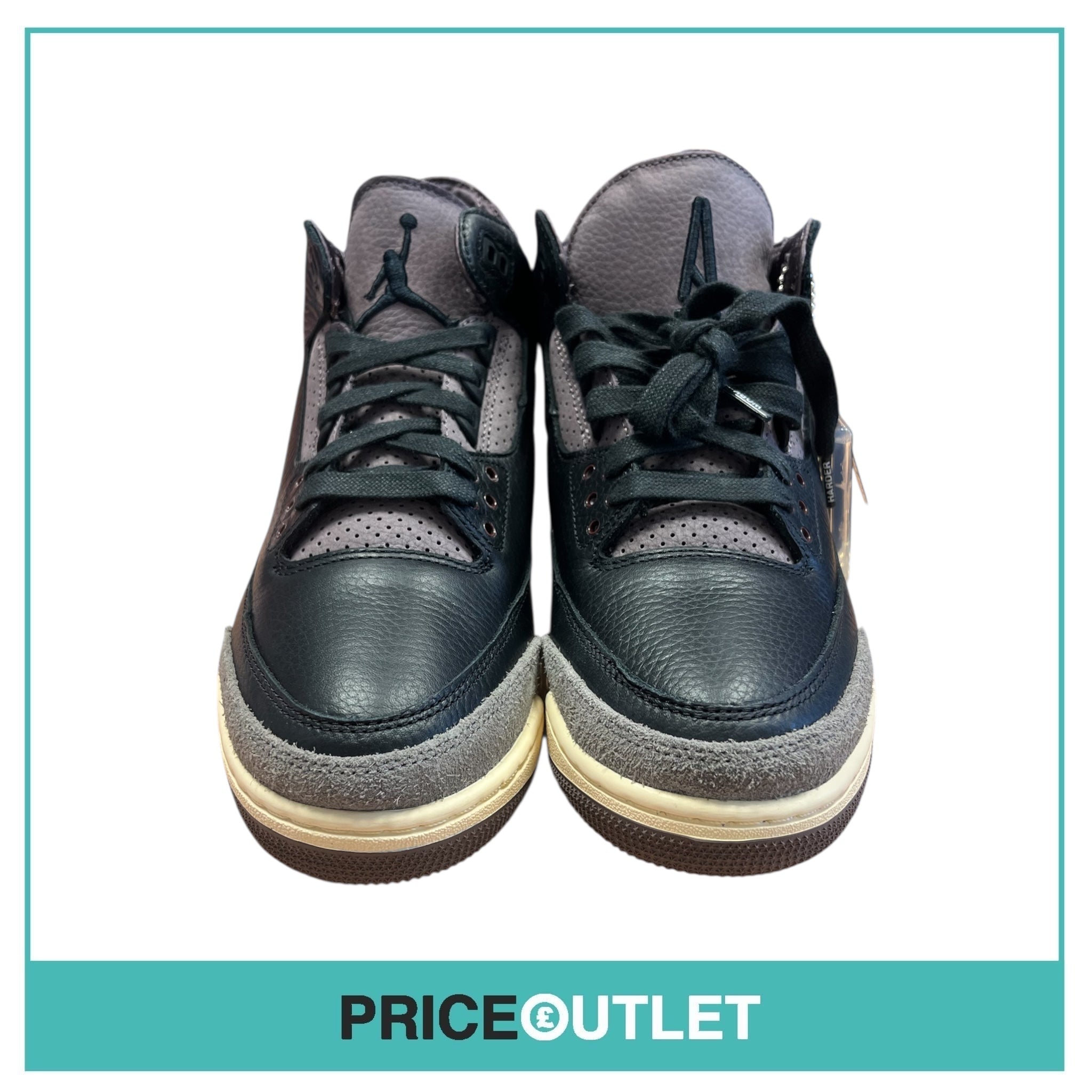 A Ma Maniére x Air Jordan 3 Black Flat Pewter - UK 8 - BRAND NEW WITH BOX