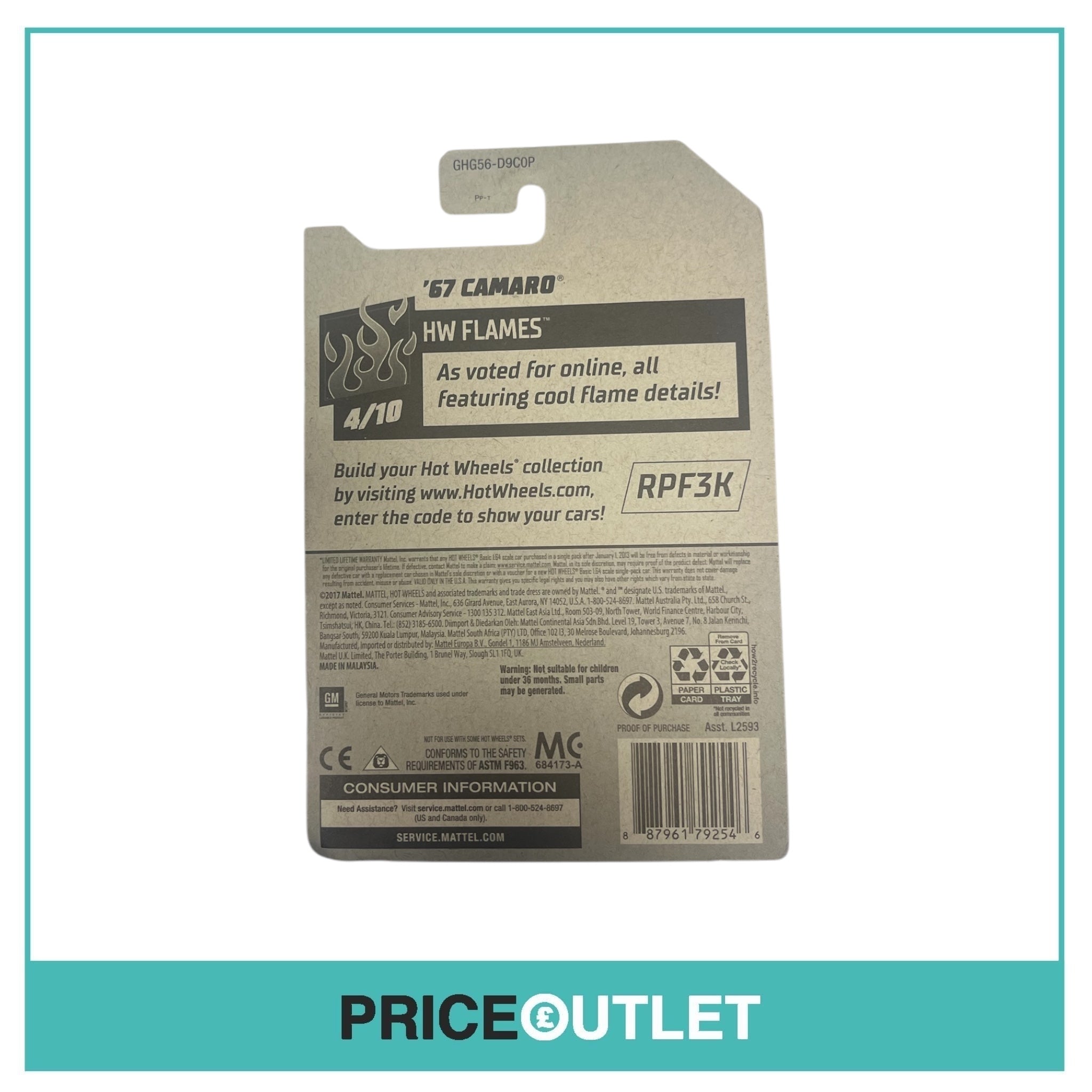 Hot Wheels - HW Flames 4/10 - ‘67 Camaro