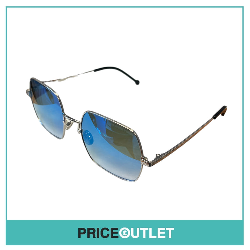 Blue Lens Silver Frame Sunglasses RRP £325