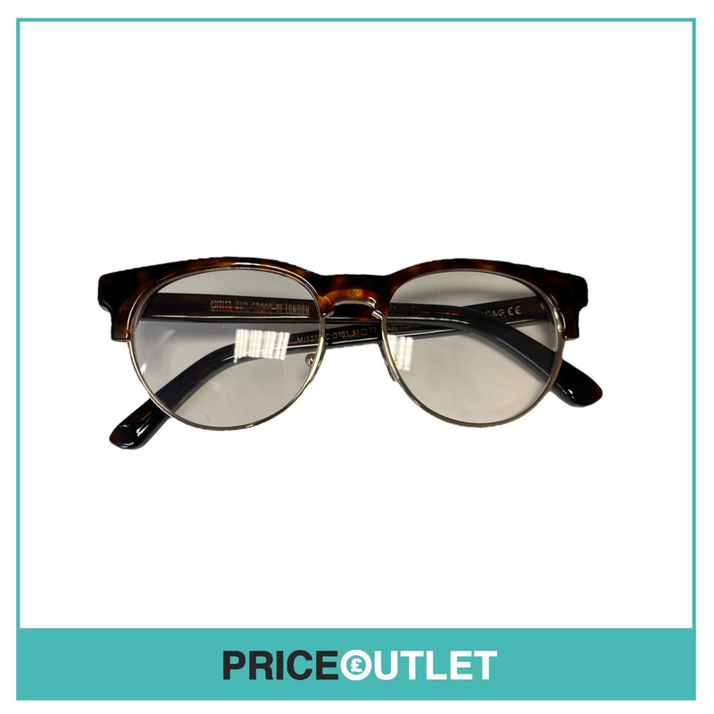 Clear Lens Brown Tortoiseshell Frame Glasses RRP £325 (10)