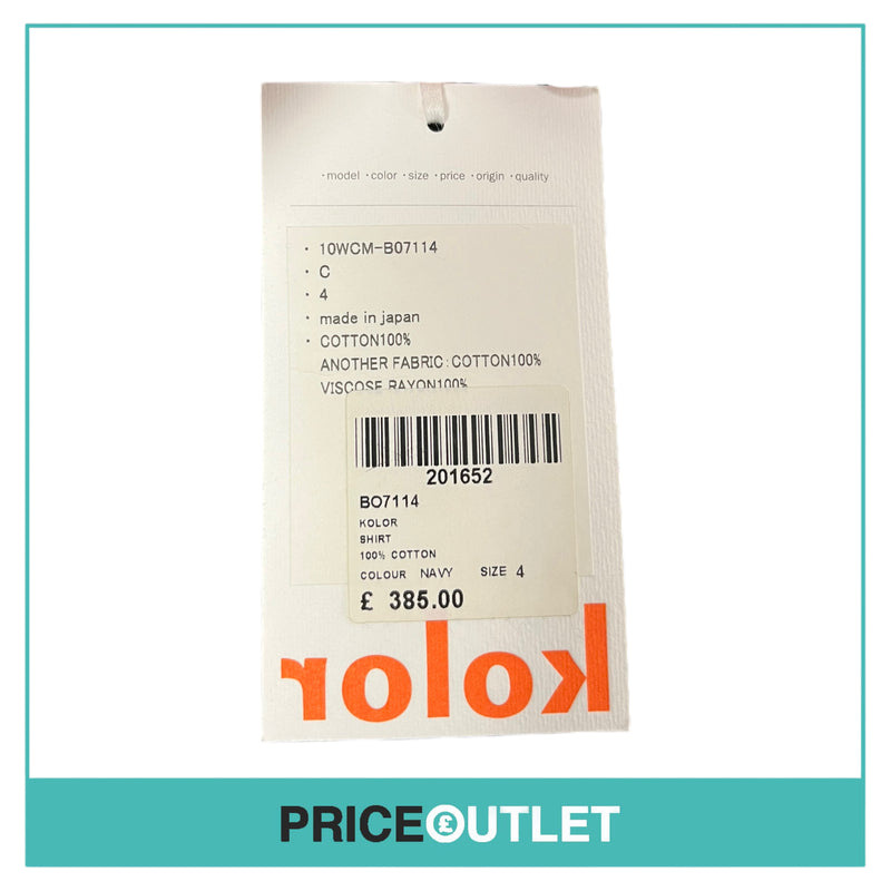 Kolor - Navy Shirt - Size 4 - BRAND NEW WITH TAGS