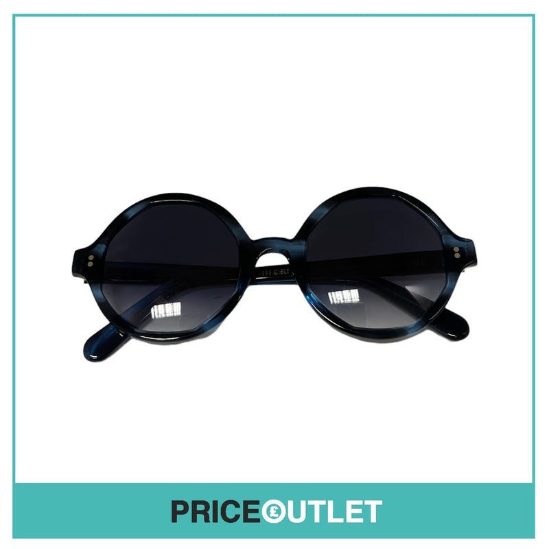 Cutler & Gross - Blue Tortoiseshell Print Round Sunglasses RRP £325
