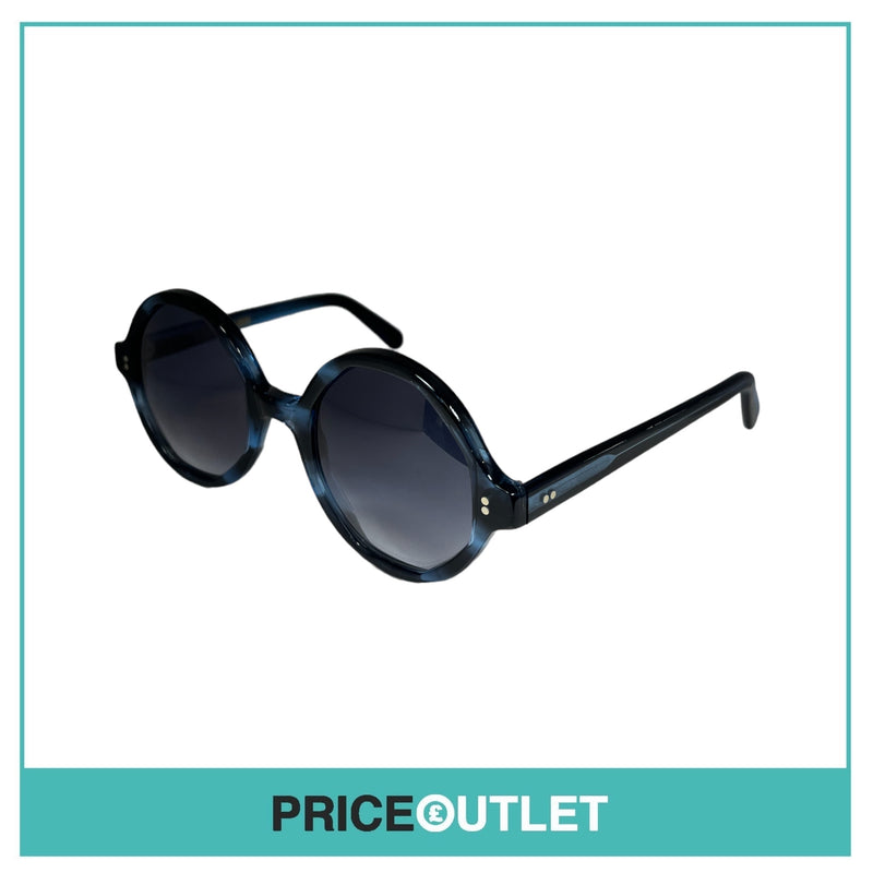 Cutler & Gross - Blue Tortoiseshell Print Round Sunglasses RRP £325