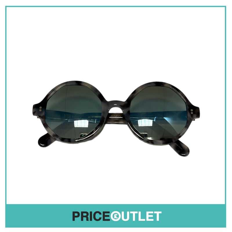 Cutler & Gross - Blue Reflective Lens Sunglasses With Tortoiseshell Print Frame RRP £325