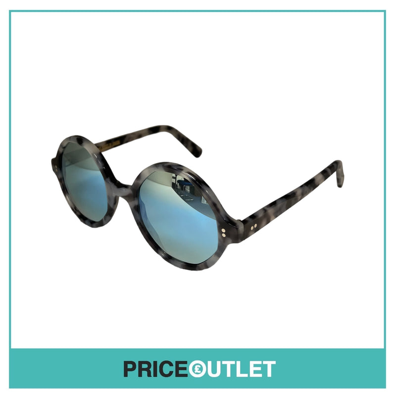 Cutler & Gross - Blue Reflective Lens Sunglasses With Tortoiseshell Print Frame RRP £325