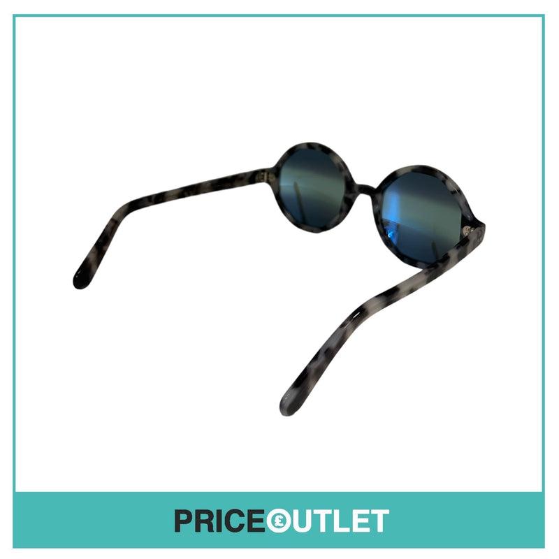 Cutler & Gross - Blue Reflective Lens Sunglasses With Tortoiseshell Print Frame RRP £325