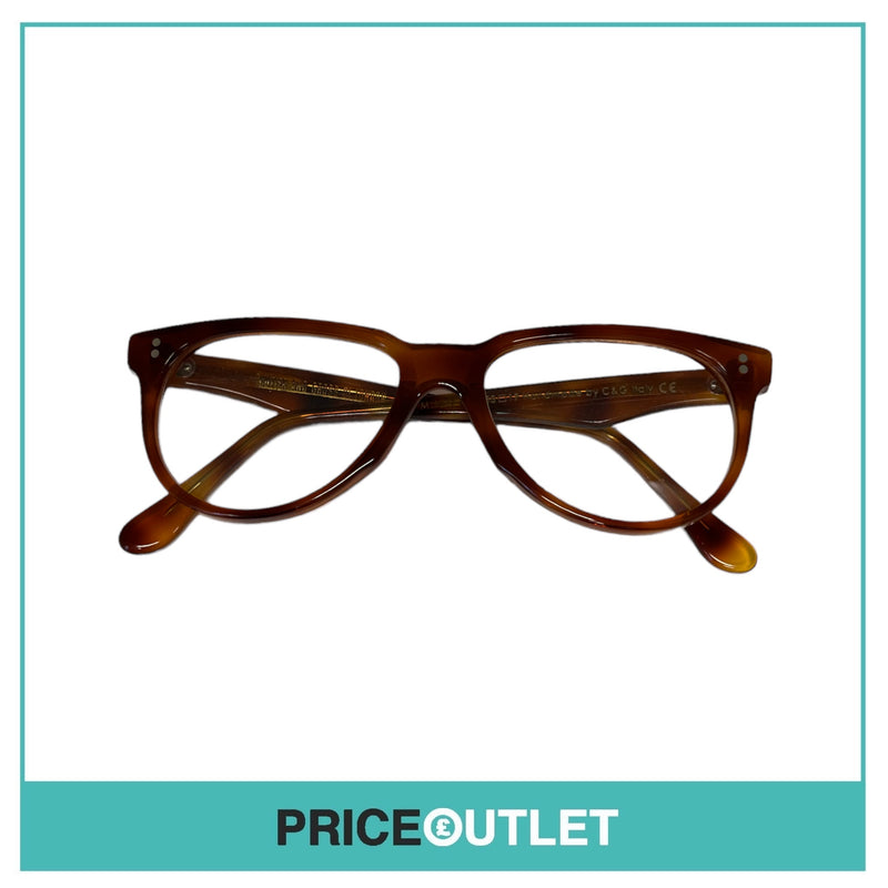Cutler & Gross - Clear Lens Orange Tortoiseshell Frame Glasses RRP £325