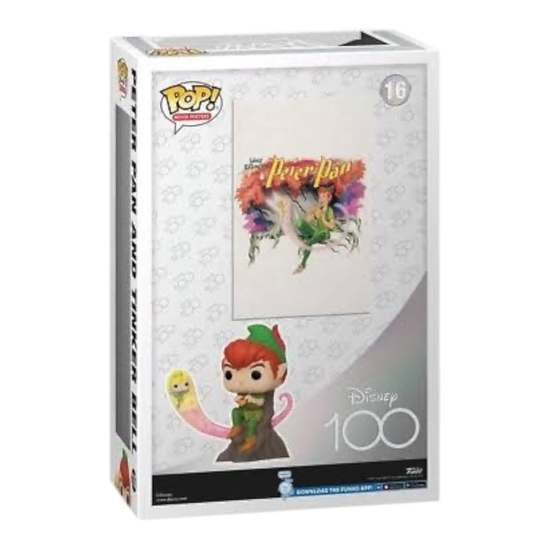 Image of the back of funko peter pan and tinker bell movie poster 