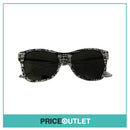 Black & White Patterned Sunglasses With Green Frame Details RRP £325