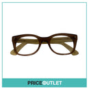 Clear Lens Brown And Yellow Frame Glasses RRP £325